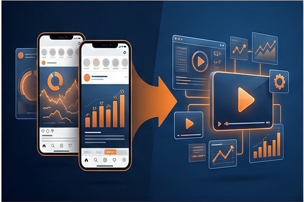 ディスプレイ広告とSNS広告の分析手順を示す図