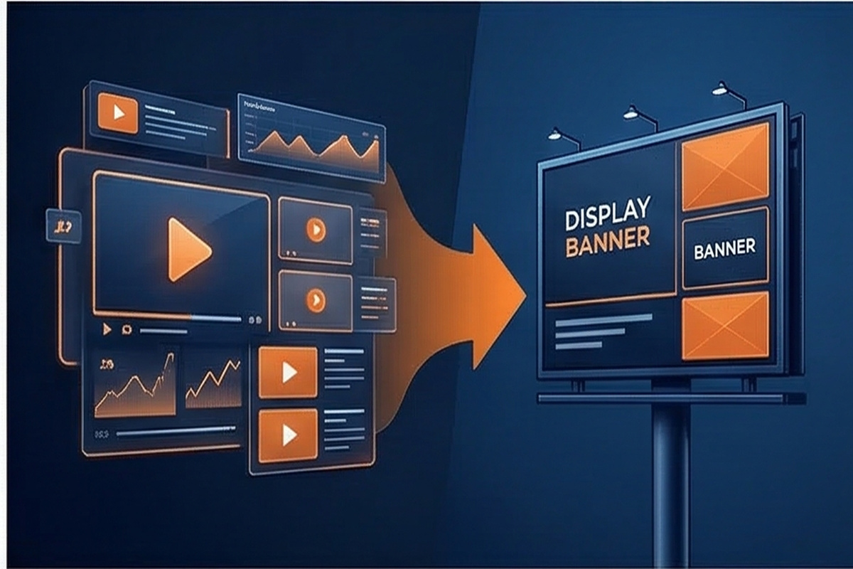 YouTube動画広告の分析方法を解説するインフォグラフィック