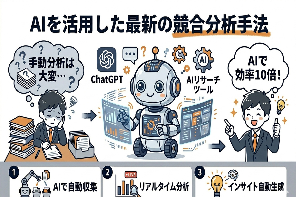 AIを活用した最新の競合分析手法のイメージ図