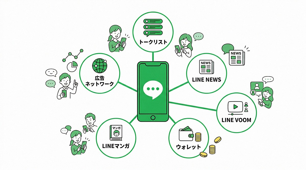 LINE広告の配信面インフォグラフィック