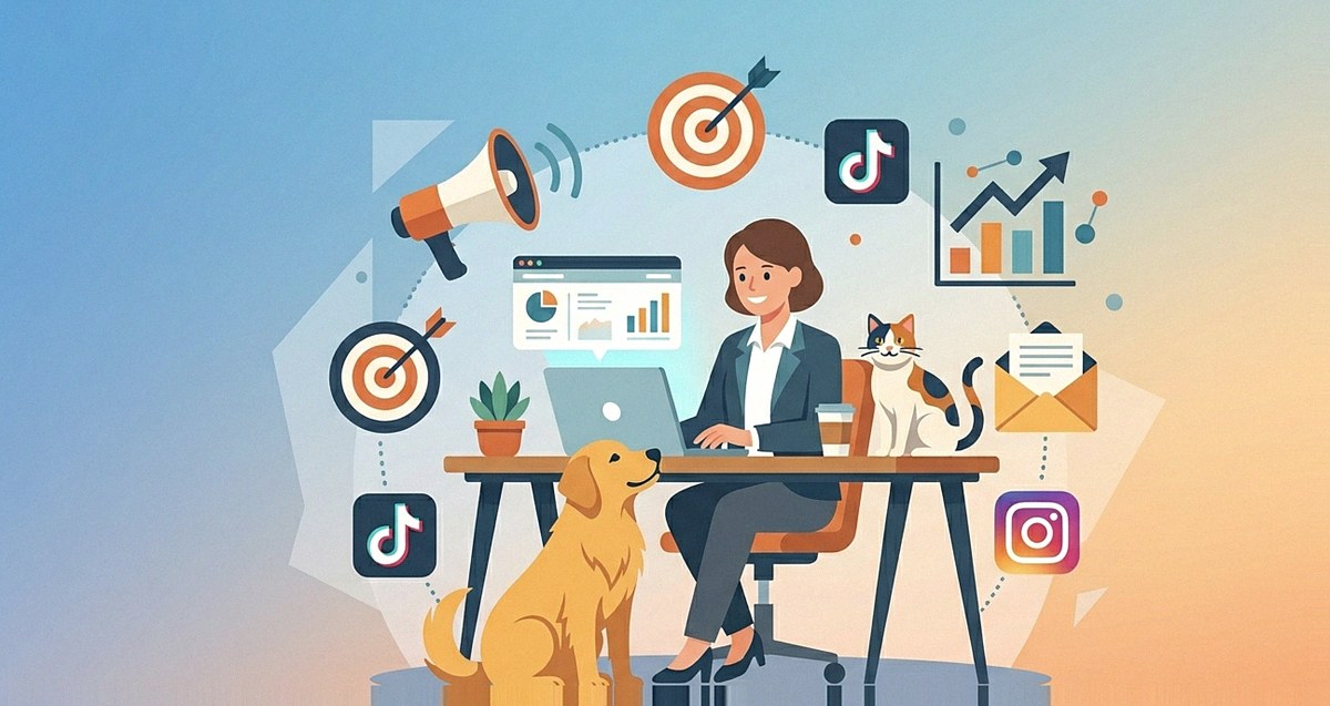 ペットマーケティング戦略のイラスト