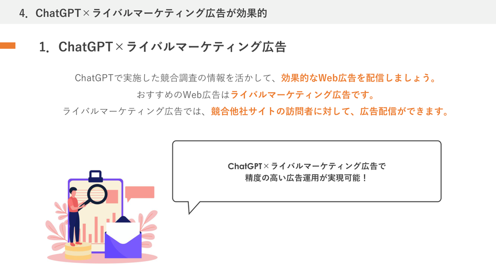 ChatGPTとライバルマーケティング広告の連携イメージ