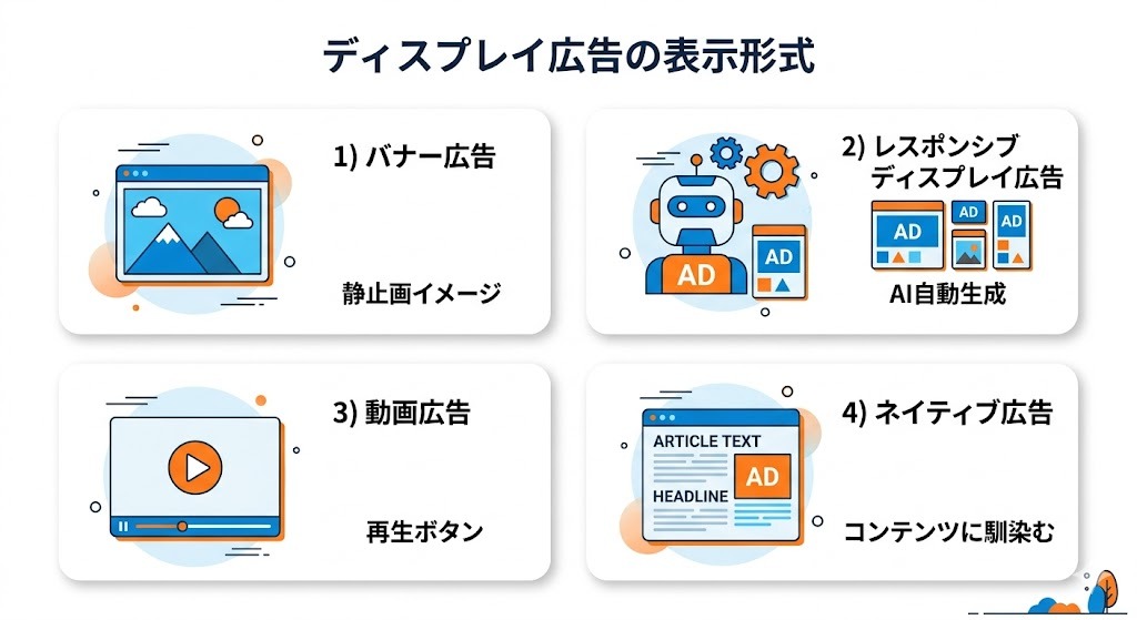 ディスプレイ広告の表示形式と仕組みの図解