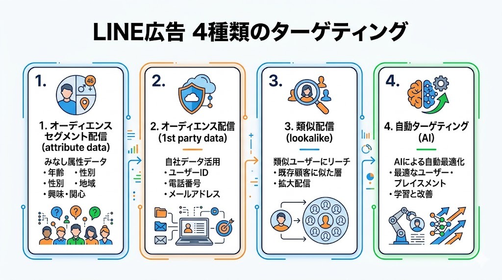 LINE広告 4種類のターゲティング全体像