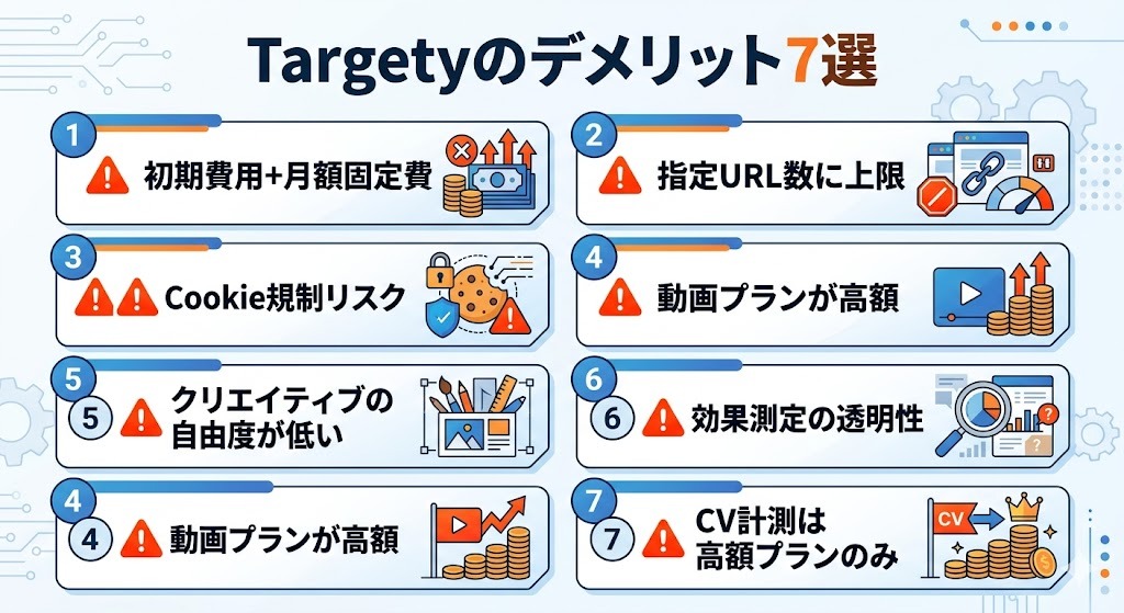 Targetyのデメリット8つを詳しく解説