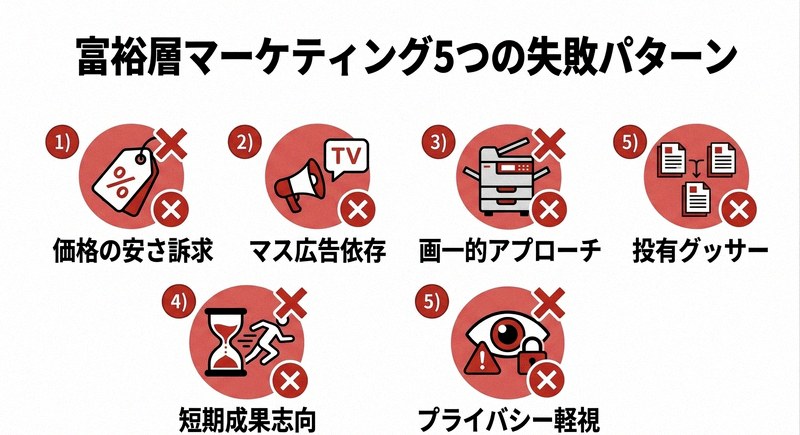 富裕層マーケティング成功事例5選のインフォグラフィック