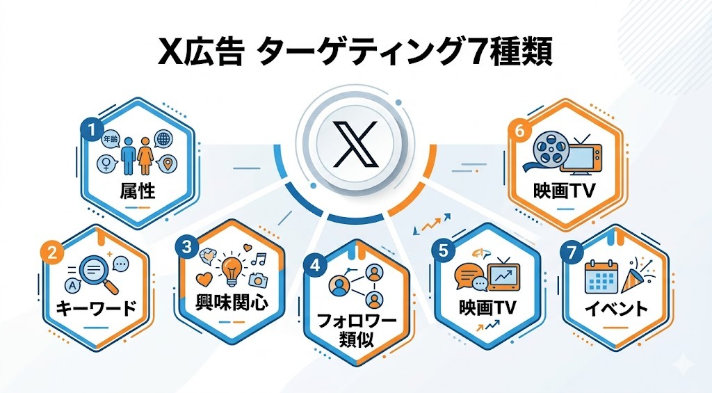 X広告 ターゲティング7種類の全体像