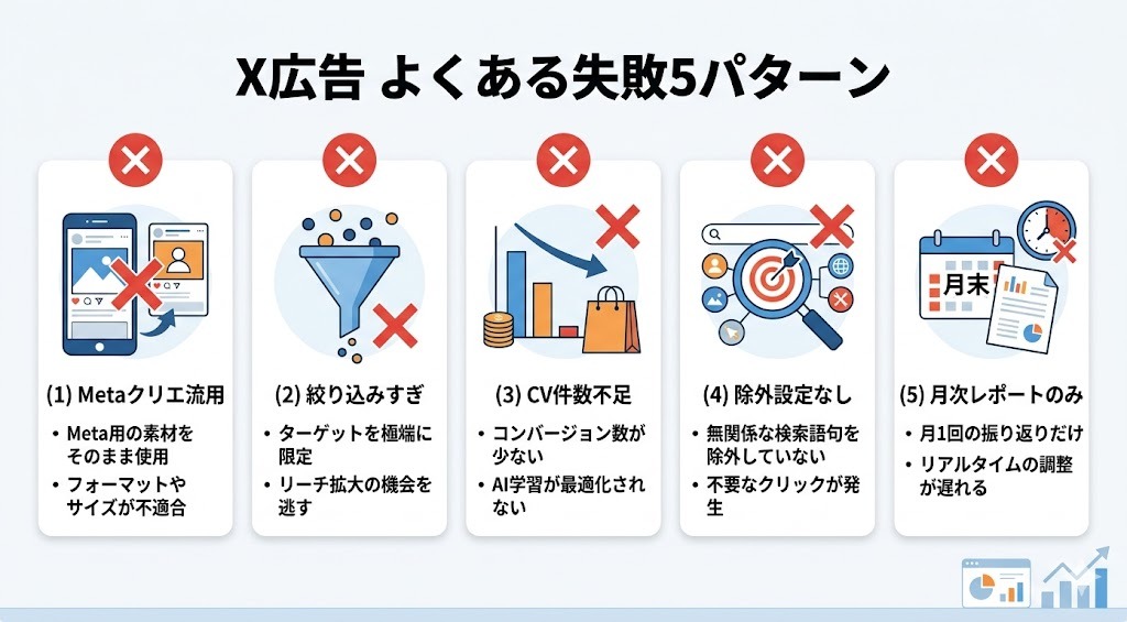X広告でよくある失敗5パターン