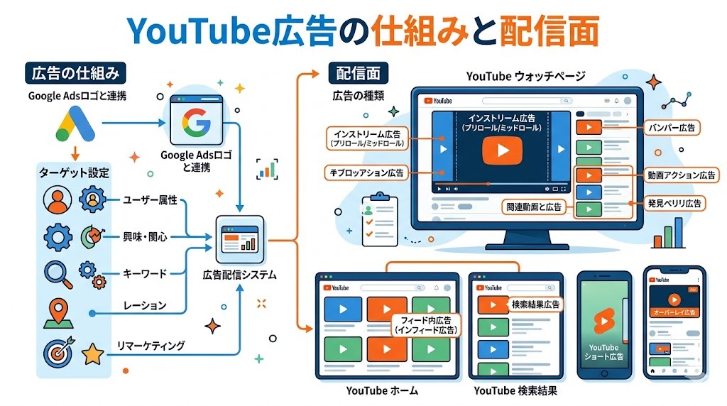 YouTube広告の仕組みと配信面