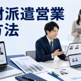 人材派遣営業の方法を内容別のオリジナル構図で整理した図解