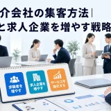 人材紹介会社の集客方法を内容別のオリジナル構図で整理した図解