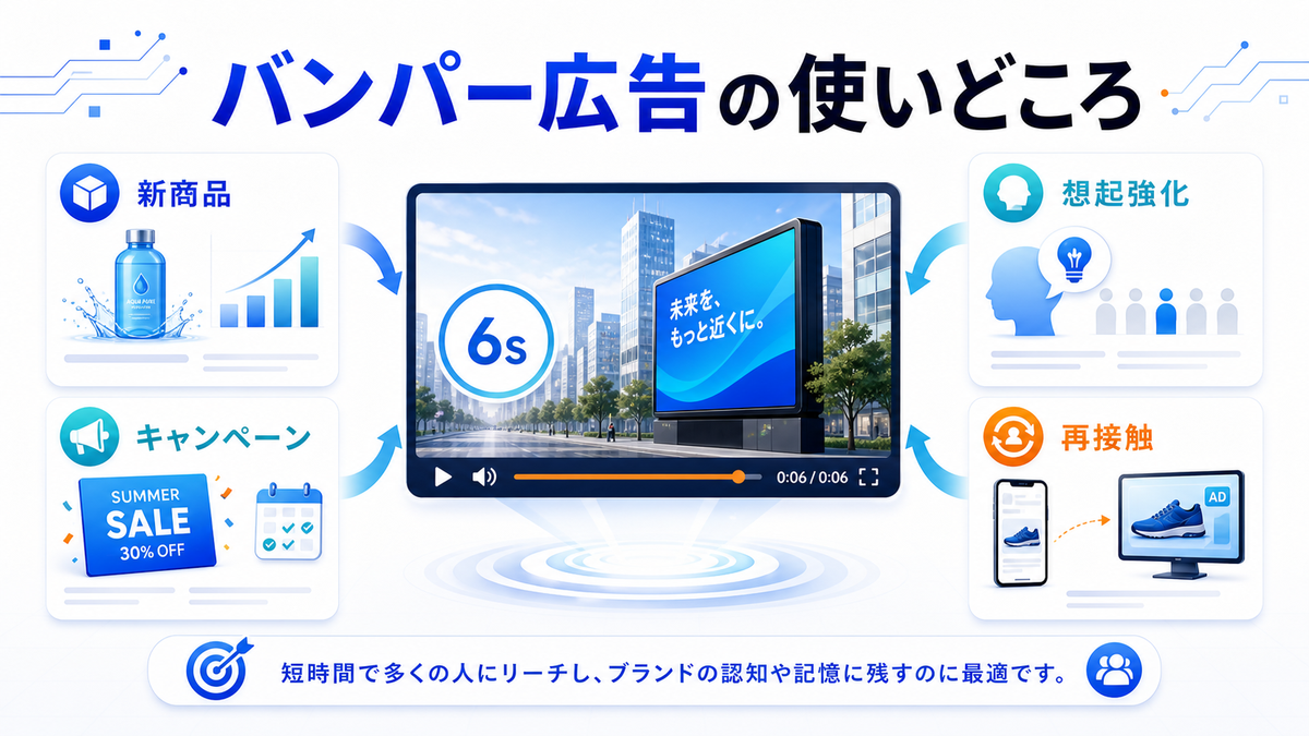 バンパー広告の使いどころ 新商品 想起強化 キャンペーン 再接触