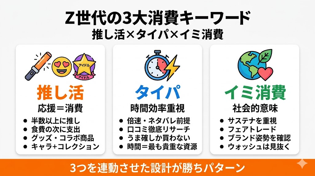 推し活・タイパ・イミ消費 概念図