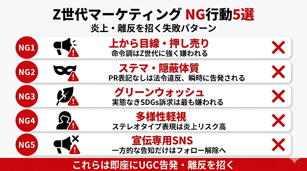 Z世代マーケNG行動5選