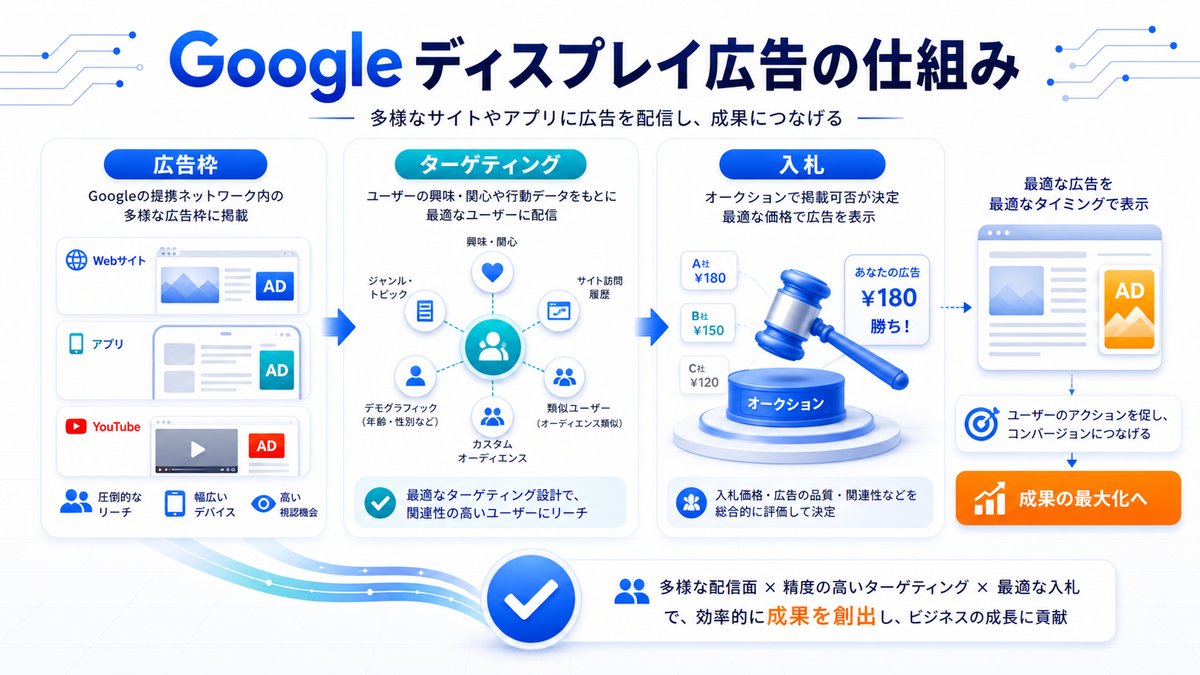 Googleディスプレイ広告 仕組み 基礎 実務 判断 image2.0図解