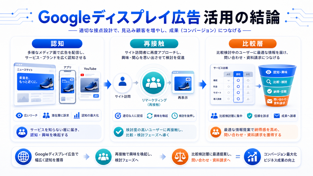 Googleディスプレイ広告 結論 基礎 実務 判断 image2.0図解