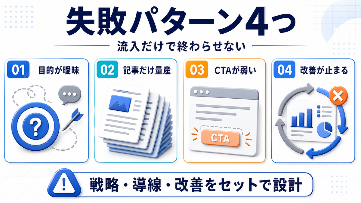 インバウンドマーケティングの失敗パターン