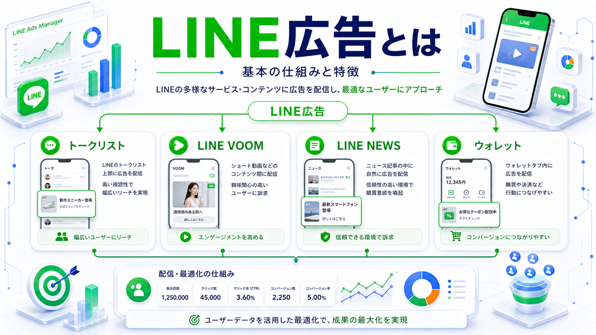 LINE広告とは 基本の仕組みと特徴 Image 2.0図解