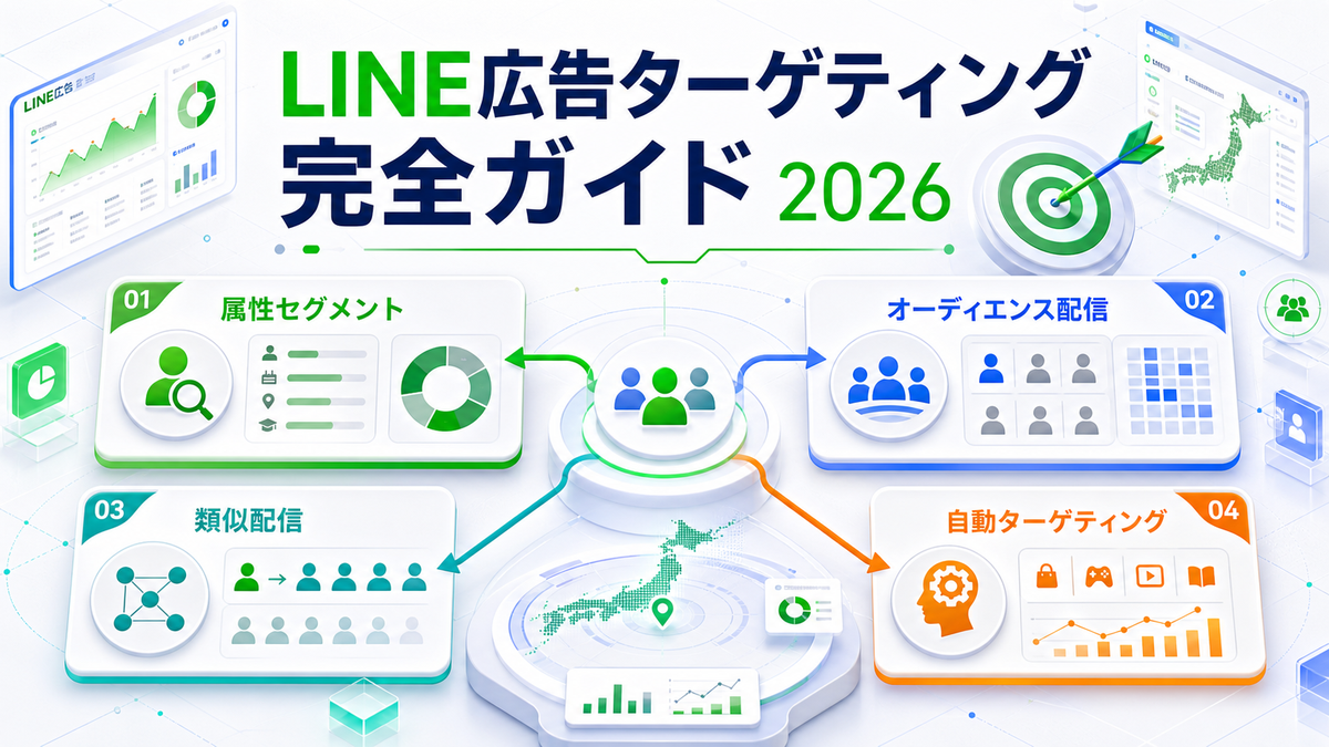 LINE広告ターゲティング完全ガイド2026｜4種類の使い分けと成果を最大