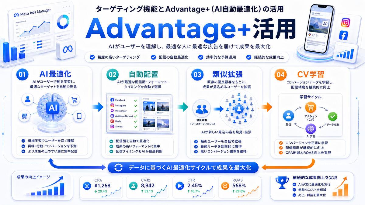 Meta広告 Advantage+活用 Image 2.0図解