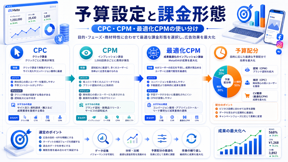 Meta広告の予算設定と課金形態 Image 2.0図解