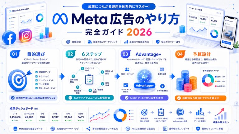Meta広告のやり方完全ガイド2026 アイキャッチ Image 2.0図解