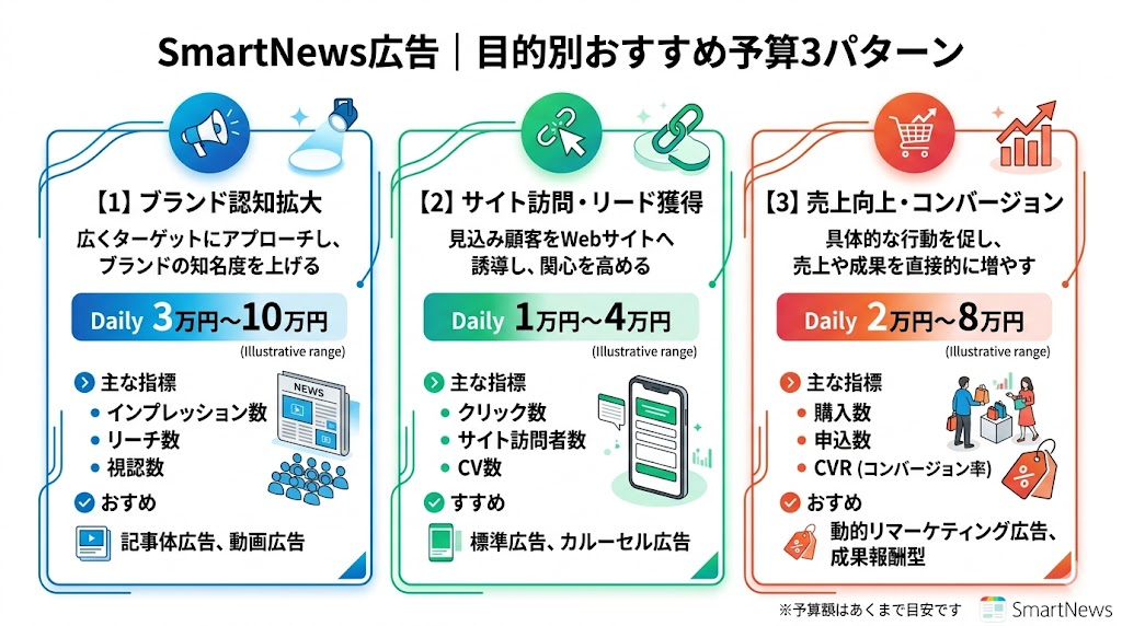 目的別おすすめ予算と運用パターン