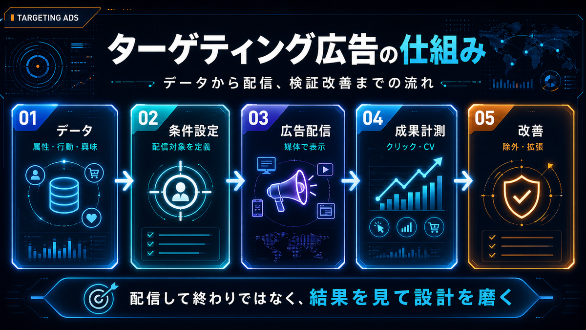 ターゲティング広告の仕組み データから配信、検証改善までの流れ