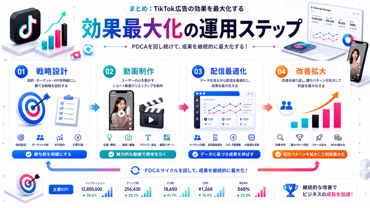 TikTok広告の効果を最大化する運用ステップ Image 2.0図解