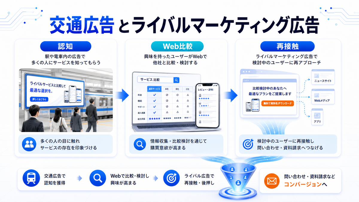 交通広告 比較検討層 基礎 実務 判断 image2.0図解