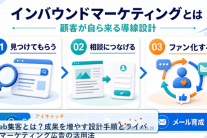 Web集客とは？成果を増やす設計手順とライバルマーケティング広告の活用法 アイキャッチ 記事専用Image 2.0図解