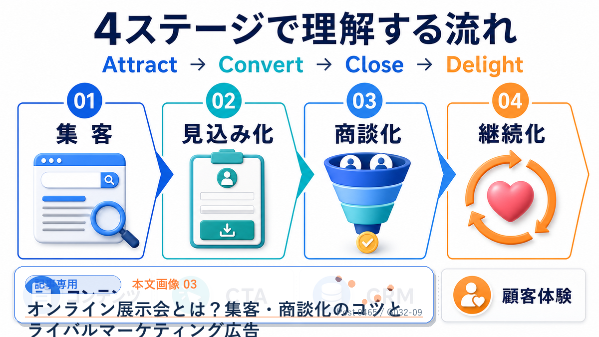オンライン展示会とは？集客・商談化のコツとライバルマーケティング広告 本文画像 03 記事専用Image 2.0図解