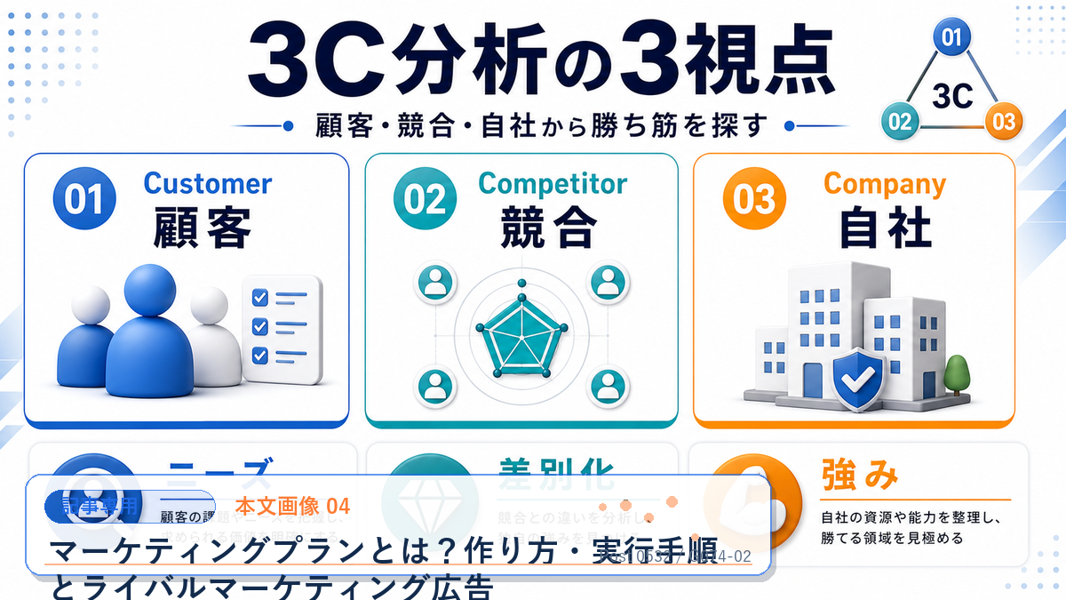 マーケティングプランとは?作り方・実行手順とライバルマーケティング広告 本文画像 04 記事専用Image 2.0図解