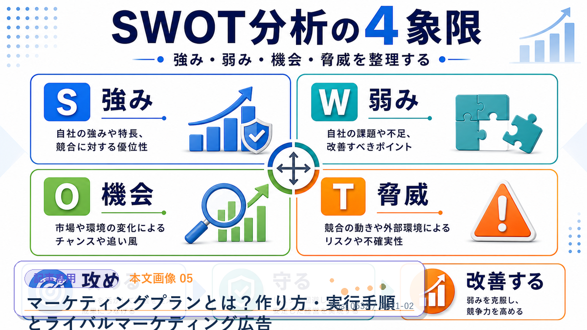 マーケティングプランとは?作り方・実行手順とライバルマーケティング広告 本文画像 05 記事専用Image 2.0図解