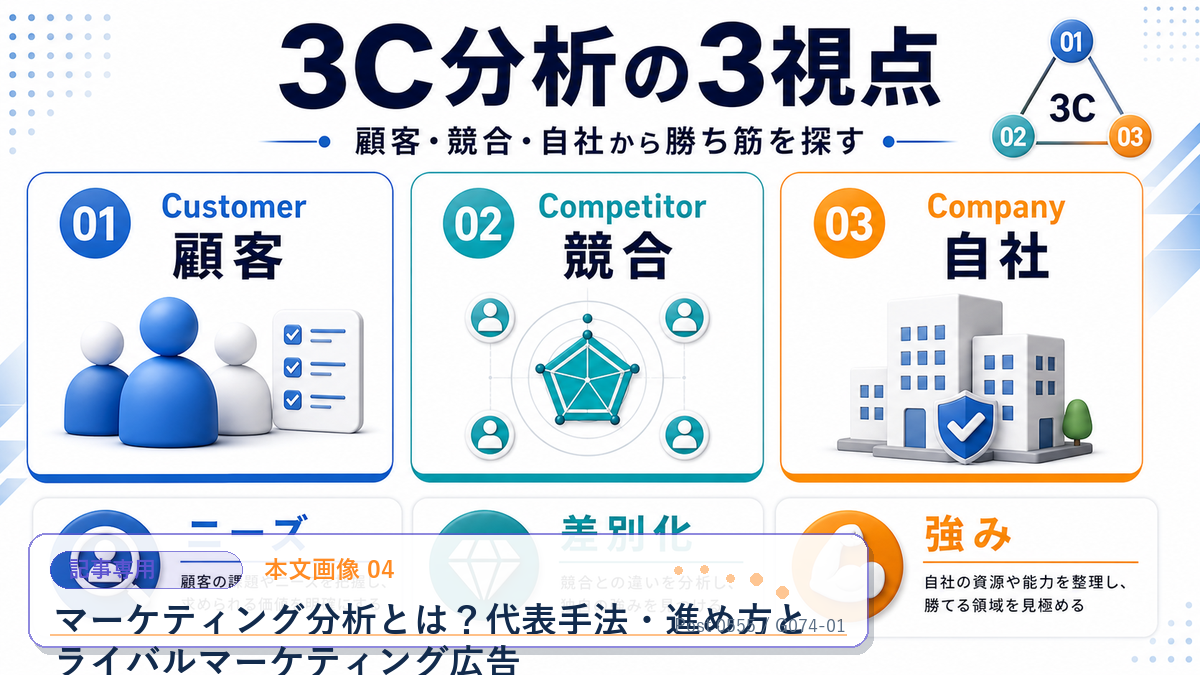 マーケティング分析とは？代表手法・進め方とライバルマーケティング広告 本文画像 04 記事専用Image 2.0図解