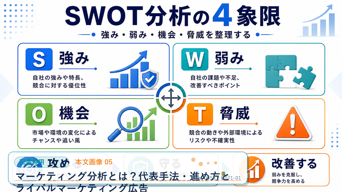 マーケティング分析とは？代表手法・進め方とライバルマーケティング広告 本文画像 05 記事専用Image 2.0図解