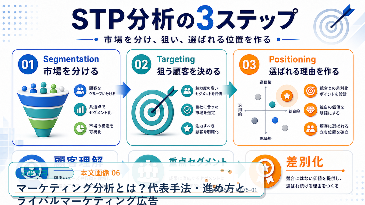 マーケティング分析とは？代表手法・進め方とライバルマーケティング広告 本文画像 06 記事専用Image 2.0図解