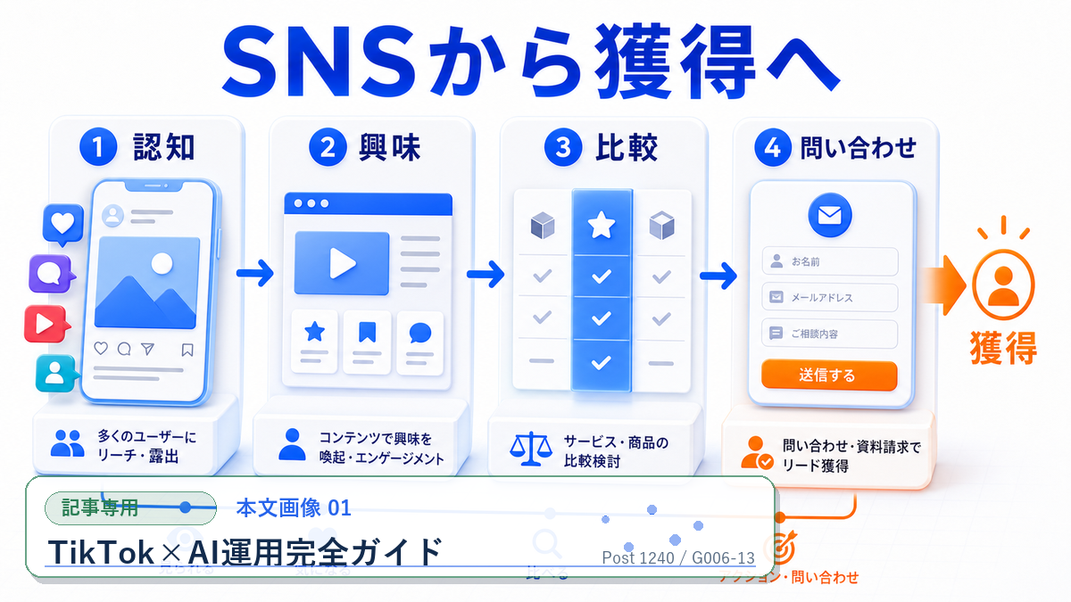 TikTok×AI運用完全ガイド 本文画像 01 記事専用Image 2.0図解