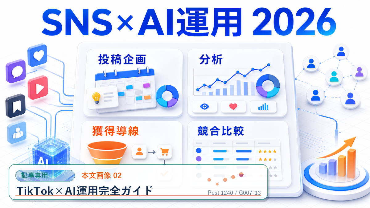 TikTok×AI運用完全ガイド 本文画像 02 記事専用Image 2.0図解