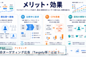 競合ターゲティング広告（Targety等）とは？ アイキャッチ 記事専用Image 2.0図解