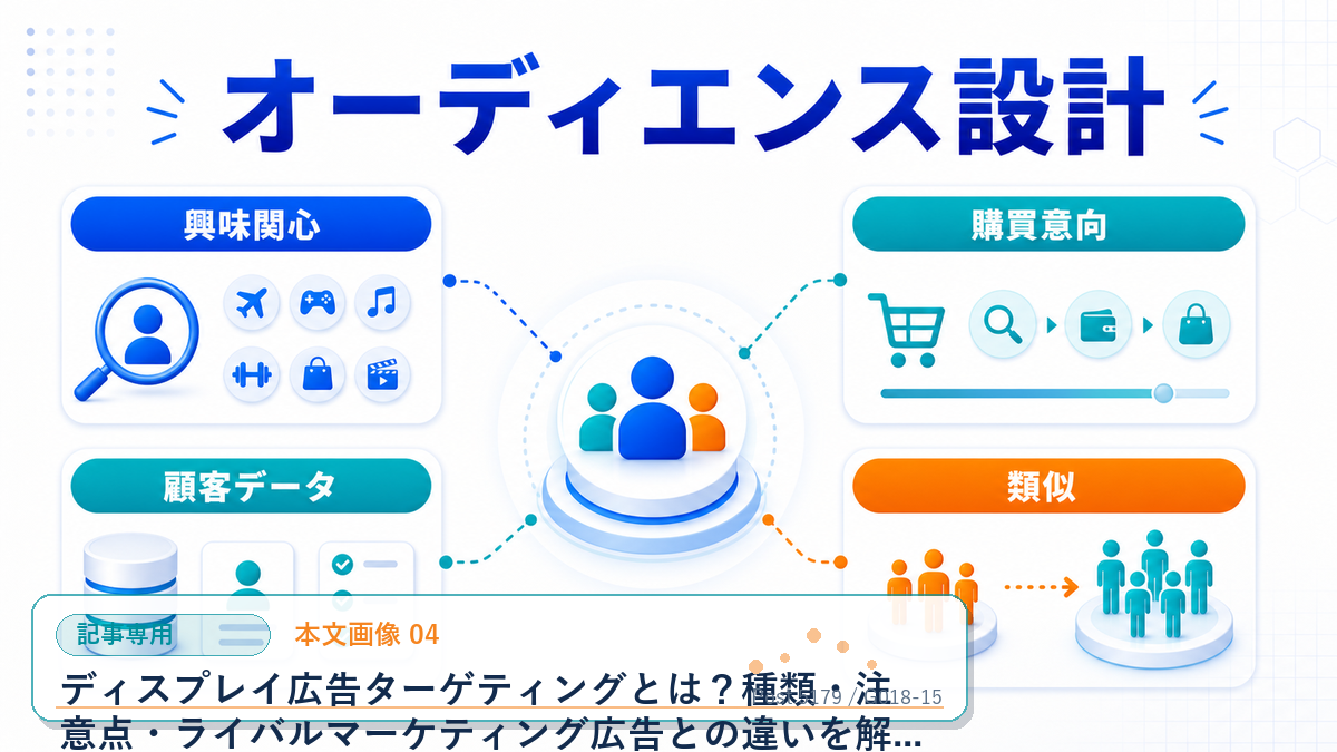 ディスプレイ広告ターゲティングとは?種類・注意点・ライバルマーケティング広告との違いを解説 本文画像 04 記事専用Image 2.0図解