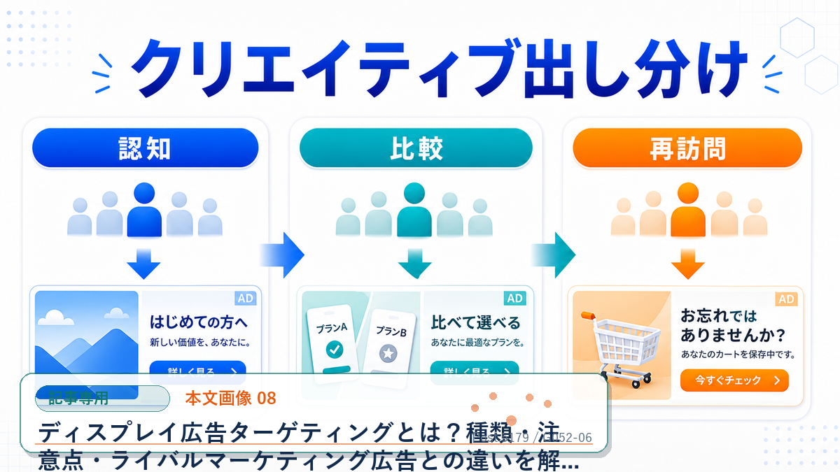 ディスプレイ広告ターゲティングとは?種類・注意点・ライバルマーケティング広告との違いを解説 本文画像 08 記事専用Image 2.0図解