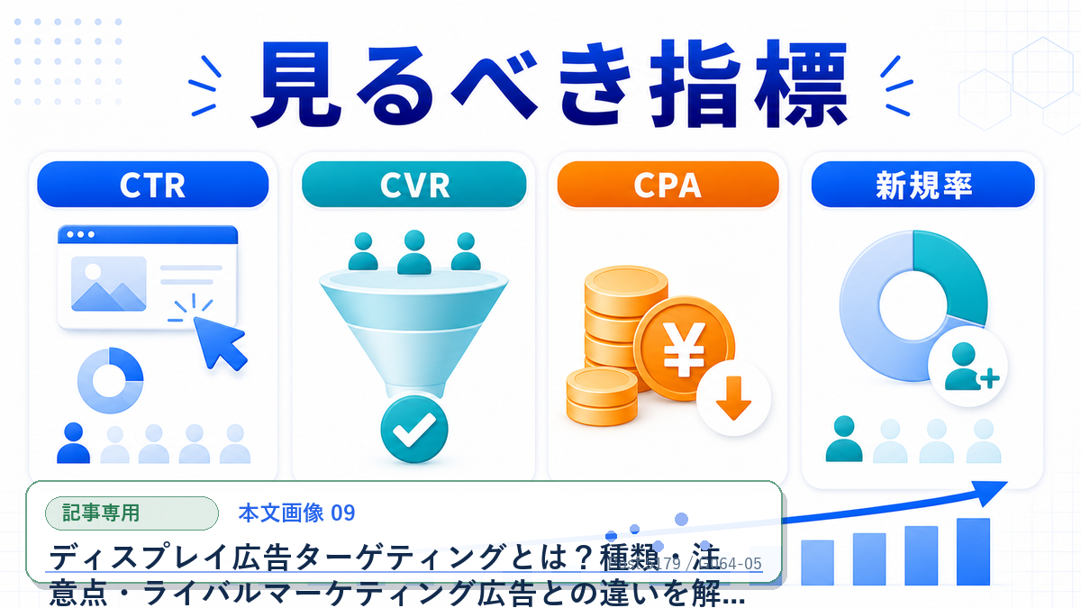ディスプレイ広告ターゲティングとは?種類・注意点・ライバルマーケティング広告との違いを解説 本文画像 09 記事専用Image 2.0図解