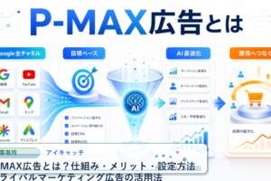 P-MAX広告とは？仕組み・メリット・設定方法とライバルマーケティング広告の活用法 アイキャッチ 記事専用Image 2.0図解