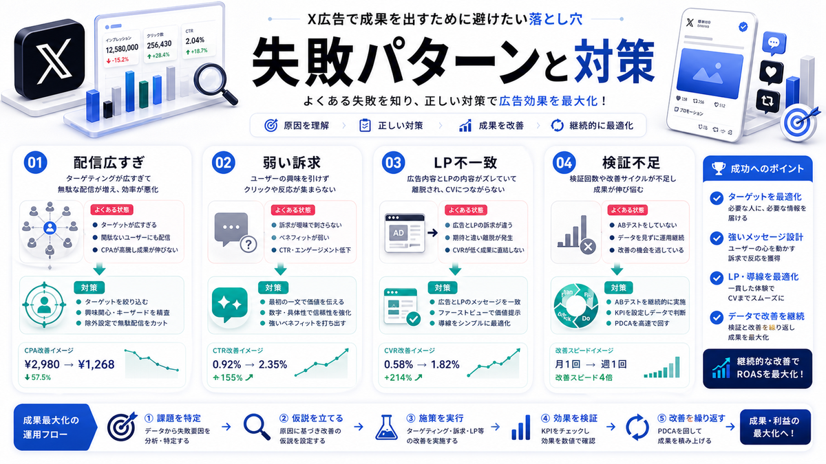 X広告でよくある失敗パターンと対策 Image 2.0図解
