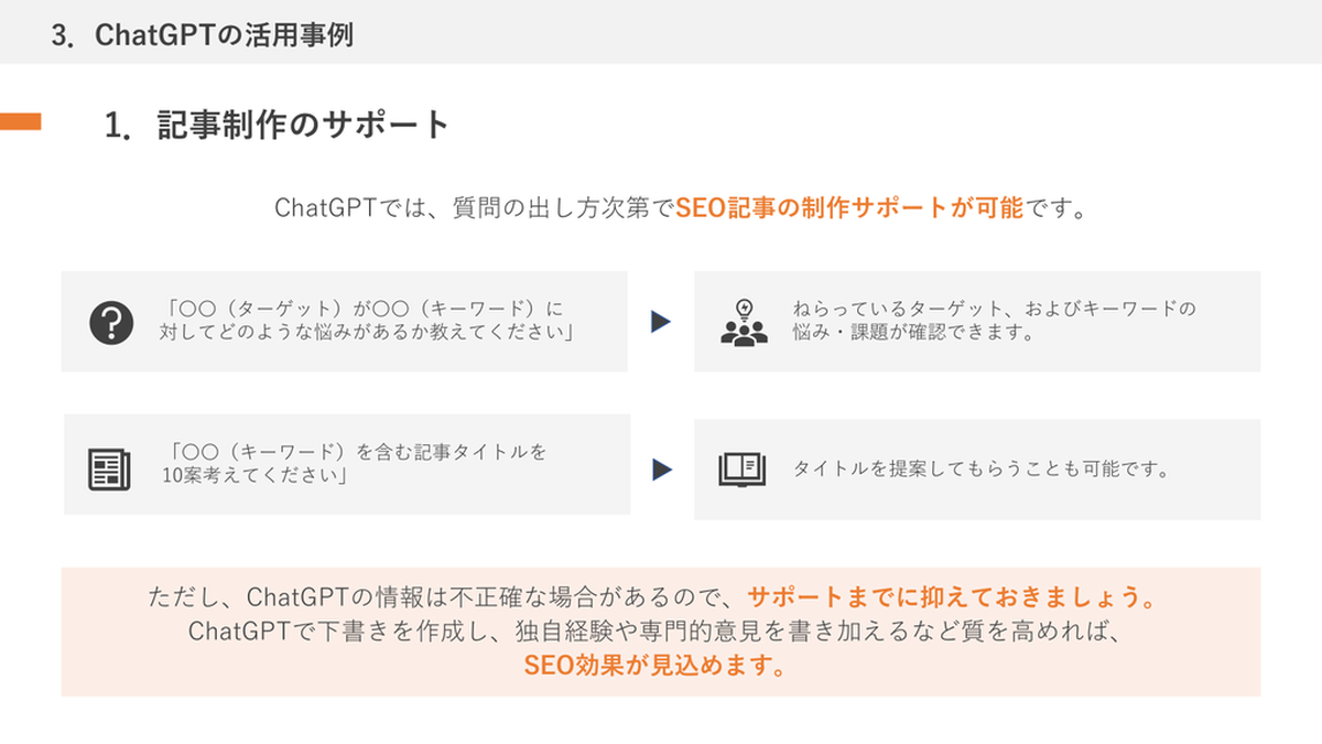 ChatGPTによるSEO記事制作サポート Image 2.0図解