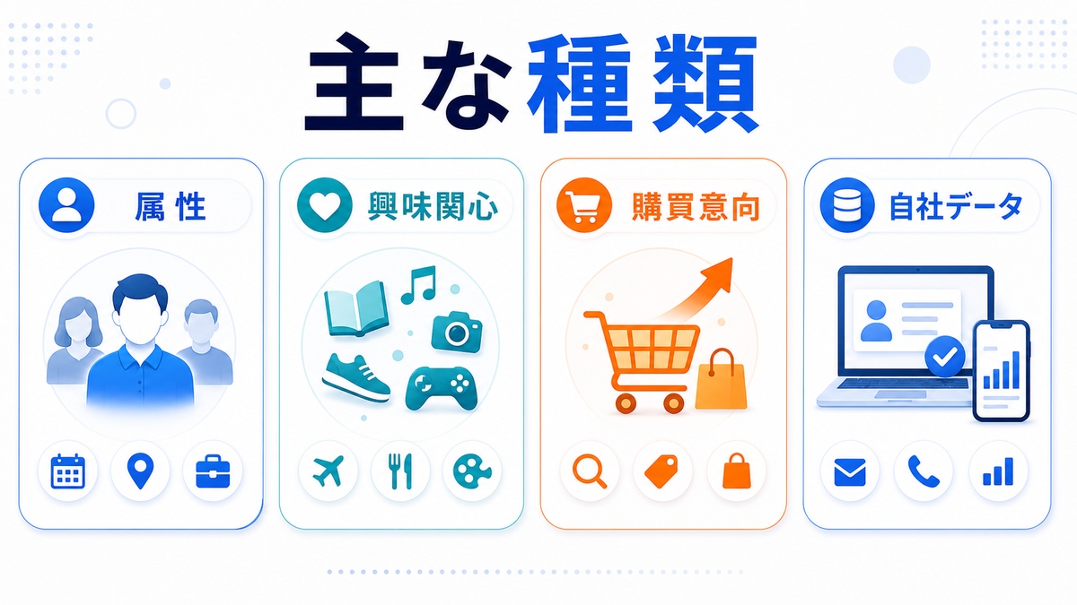 ディスプレイ広告ターゲティングの主な種類を整理したImage 2.0図解