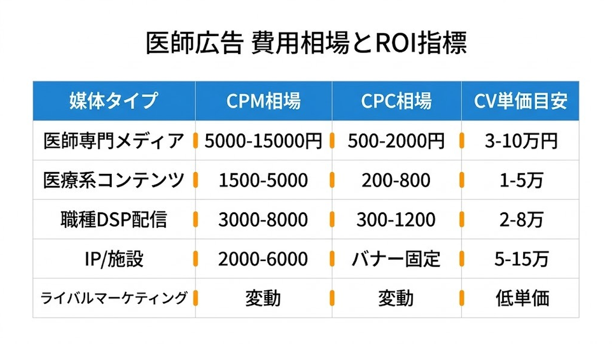医師広告の費用相場とROI指標 Image 2.0図解