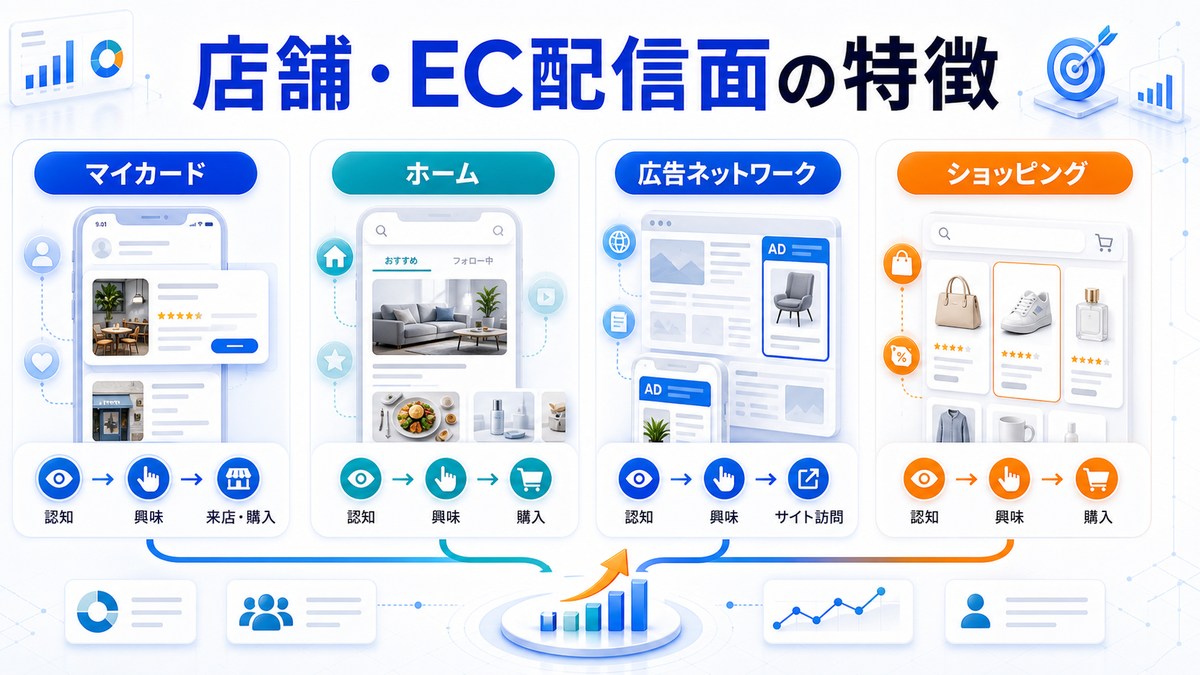 LINE広告の店舗・EC配信面の特徴を整理したImage 2.0図解