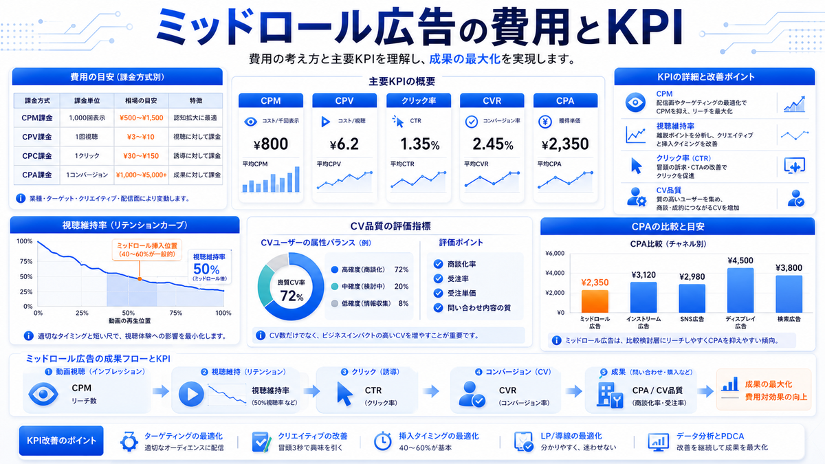 ミッドロール広告 運用環境 基礎 実務 判断 image2.0図解